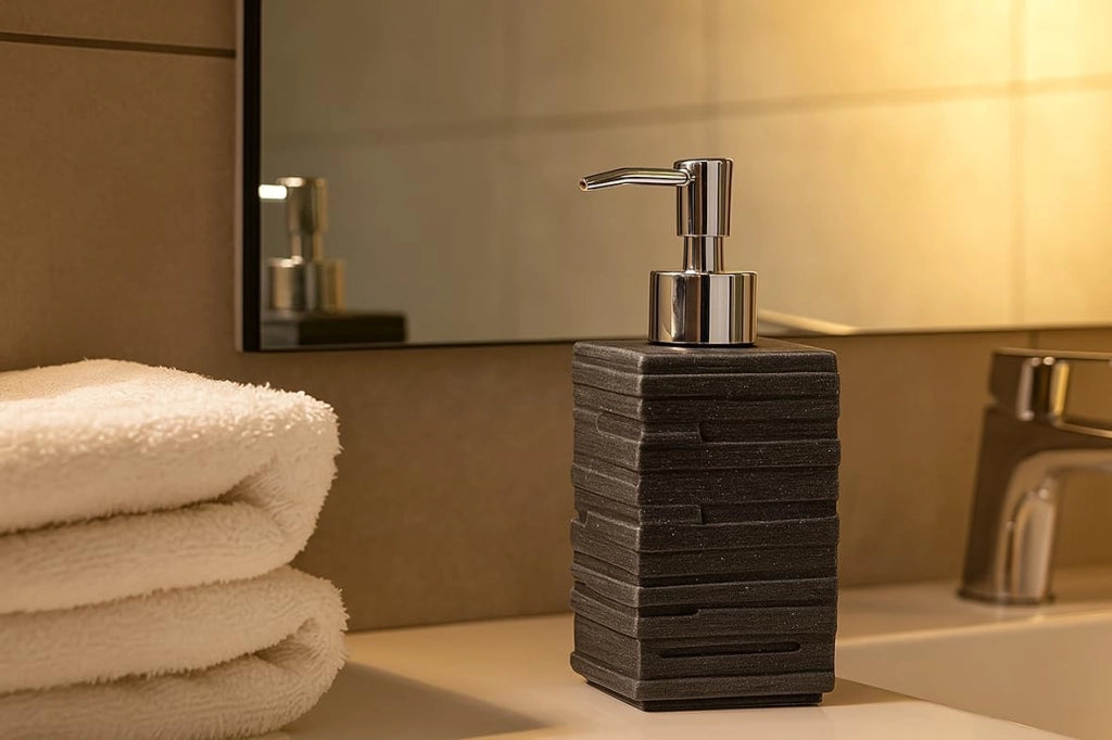Labor Dispenser Sapone Liquido in Poliresina Grigia – Serie Grey