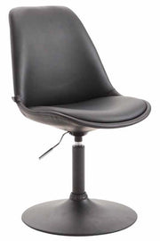 Sedia da pranzo MAVERICK in similpelle nero,nero