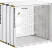 Vetrina a tre piani - display box per oggetti da collezione - trasparente - ripiegabile - impermeabile - bianca