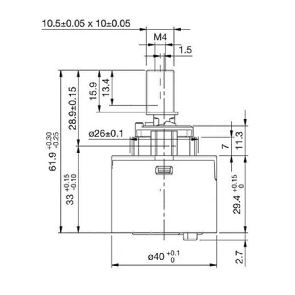 Cartuccia con regolatore miscelatore bagno cucina doccia *** misura Ø40, tipologia bassa, confezione 1