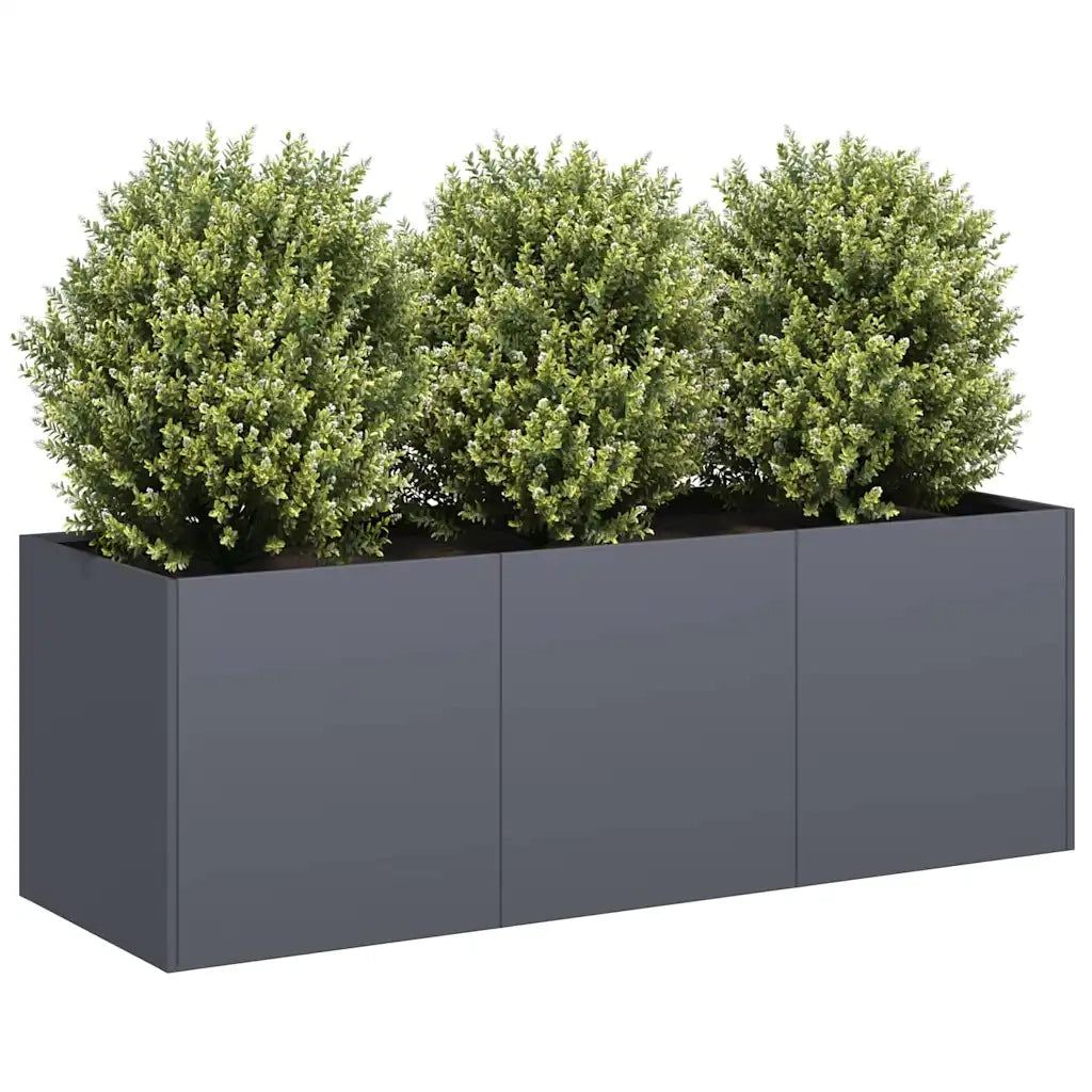 Fioriera Antracite 120x40x40 cm Acciaio laminato a freddo 860677