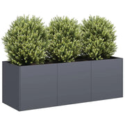 Fioriera Antracite 120x40x40 cm Acciaio laminato a freddo 860677