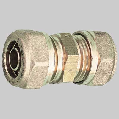 RACCORDO DIRITTO DOPPIO PER TUBO COBRAPEX  15 x 15 S. 2,5     TIEMME