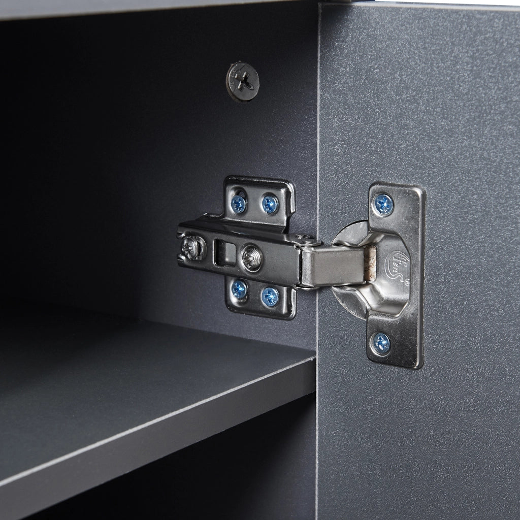 Armadio Portascarpe Notribontaa con 7 Scomparti Scarpiera 108 x 55 x 35 cm - Antracite [en.casa]