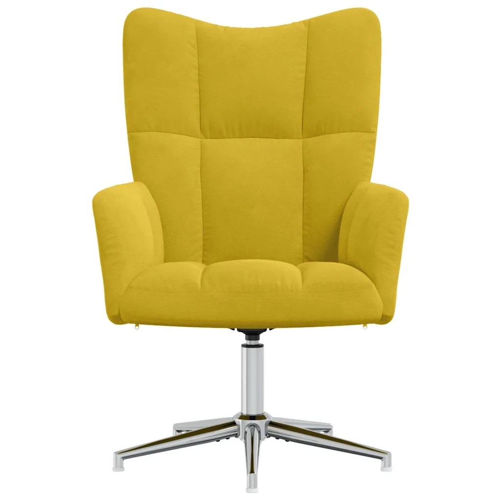 Poltrona | Sedia Relax Giallo Senape in Velluto