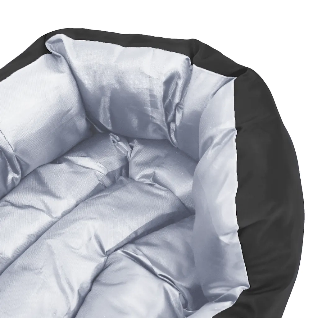 Cuscino per Cani Reversibile e Lavabile Grigio Nero 65x50x20 cm CFW3773697