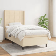 Giroletto a Molle con Materasso-Struttura Letto Crema 80x200 cm inTessuto 292739