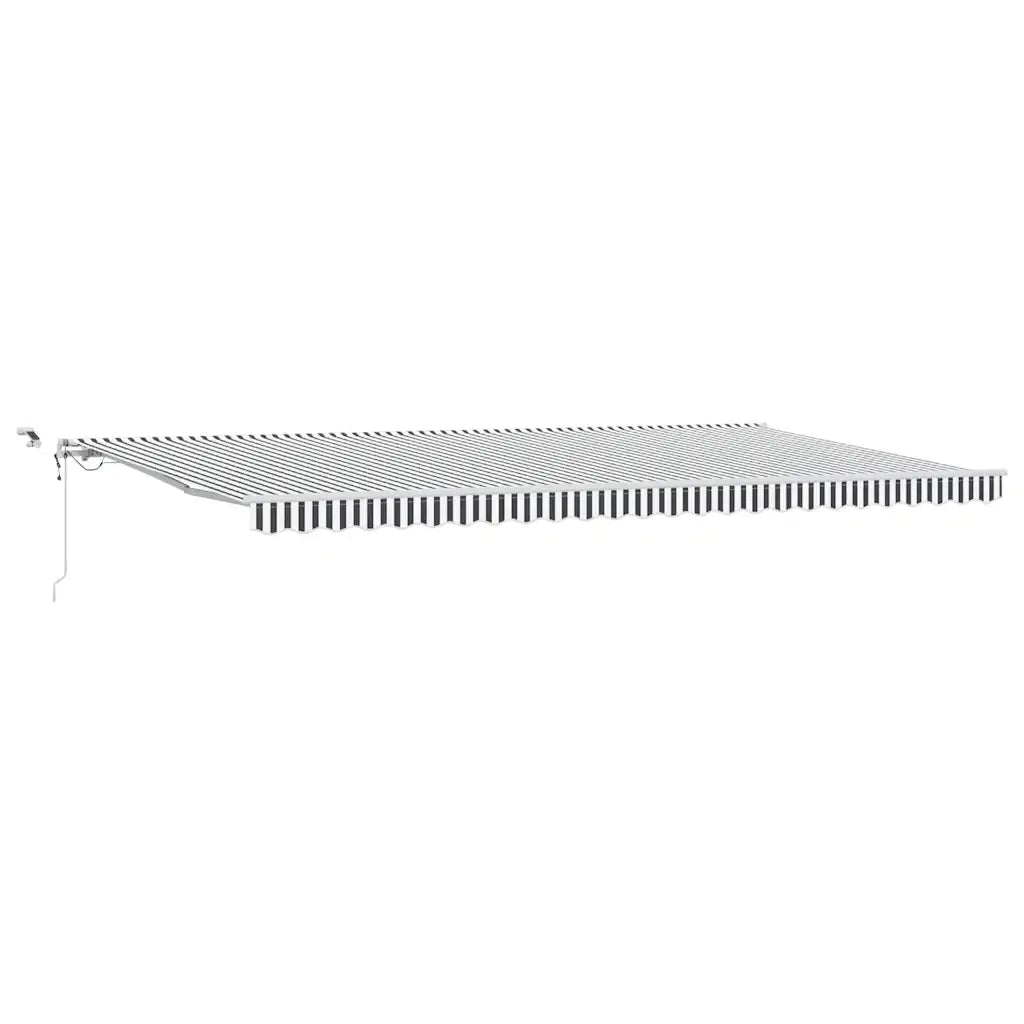 Tenda Retrattile Automatica LED Antracite e Bianco 600x300 cm 3215791