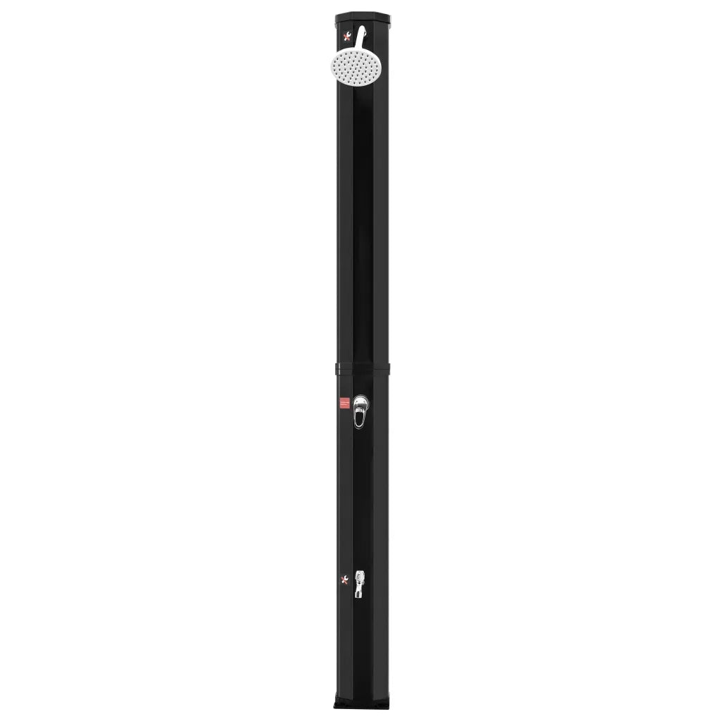 Doccia Solare da Giardino con Soffione e Rubinetto 35 L Nero cod mxl 44226