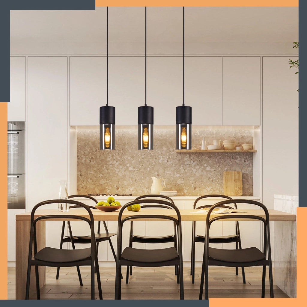 Lampada a sospensione ZMH per tavolo da pranzo E27 - moderna lampada a sospensione a LED orientabile a 3 luci