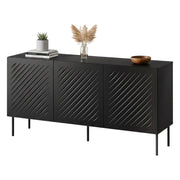 Madia Stilo, Credenza un Ripiano, 150.5x42x75h cm Nero