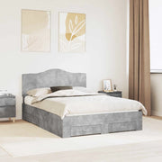 Struttura del letto con testiera Grigio cemento 150 x 200 cm