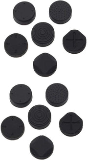 Gomme per Joystick - 12 pezzi - Nero - Controllo Migliorato - Protezione contro la Sfregio - Grip Cap in Silicone