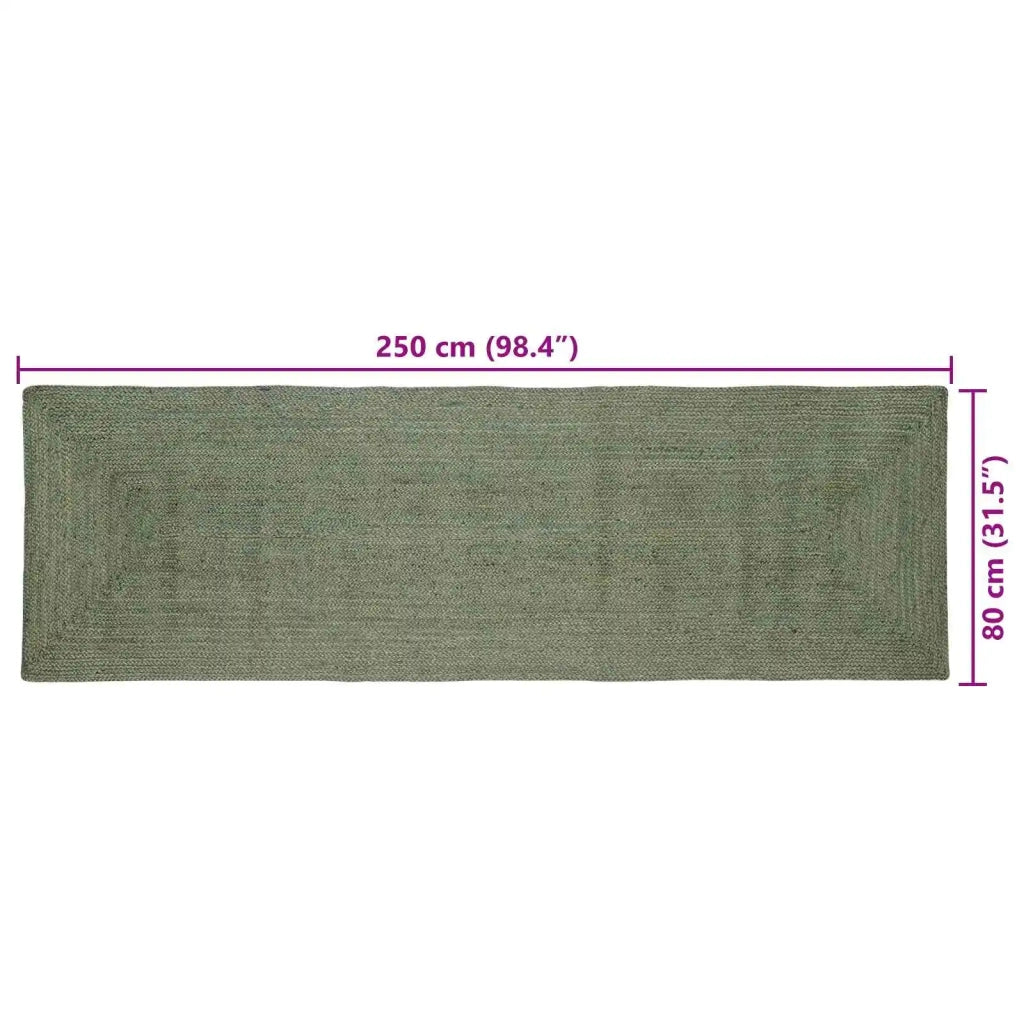 Tappeti per area Rettangolare Verde Oliva 80 x 250 cm Juta 42010452