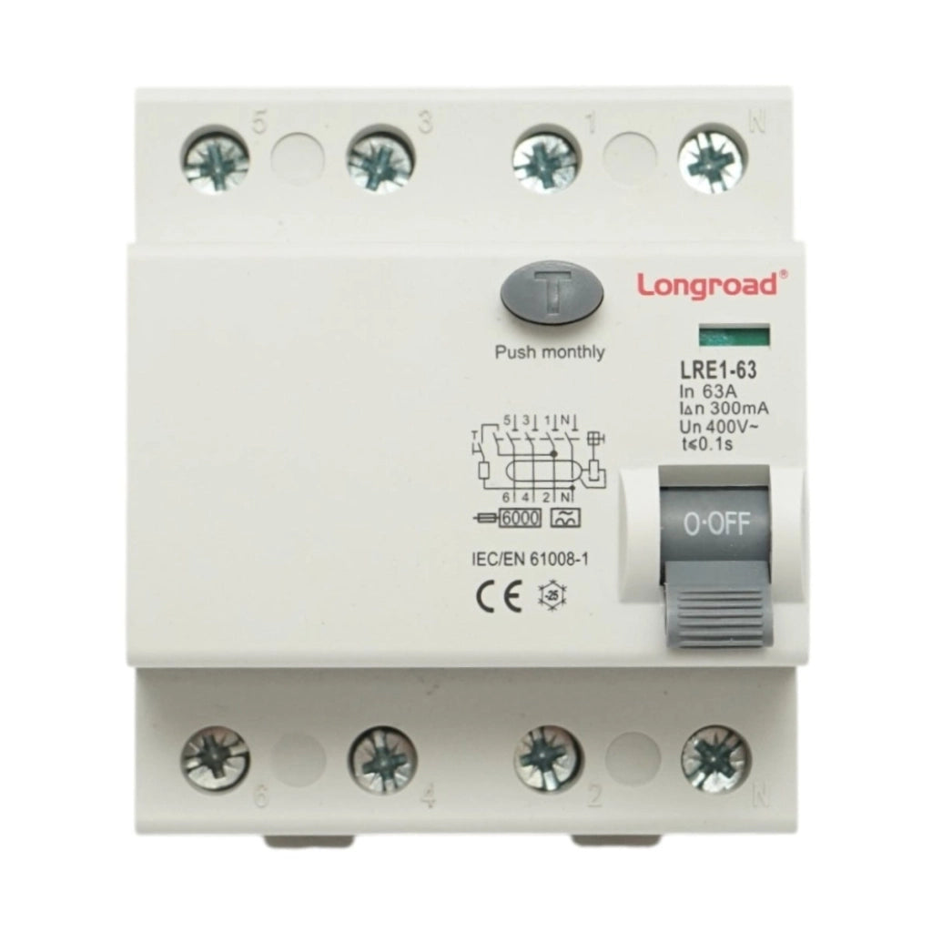 Interruttore differenziale 4P 63A 400V 300mA CA tipo Longroad