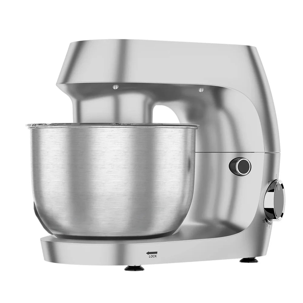 Trade Shop - Impastatrice Multifunzione Ciotola Da 4lt 1500w 10 Velocità Sistema Di Sicurezza Integrato -