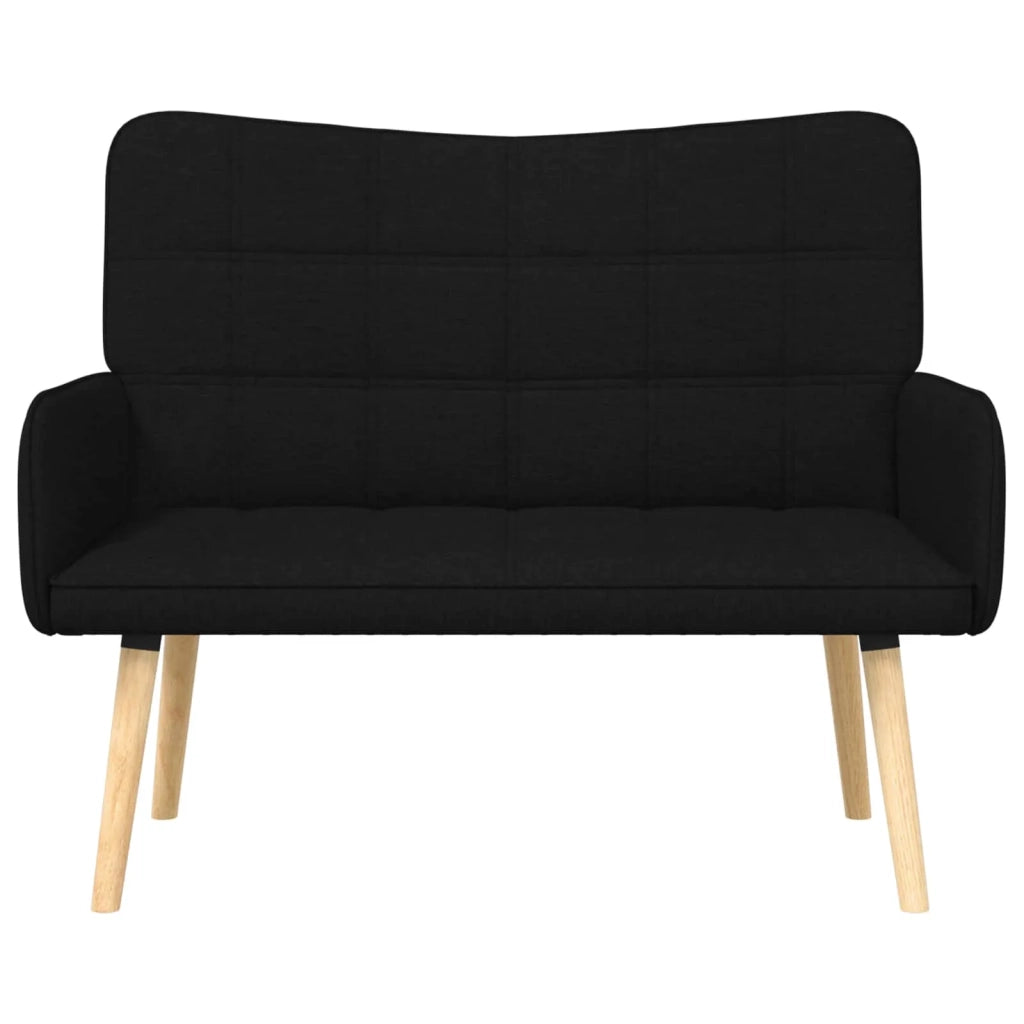 Sofa a Due Posti Nero 115 x 61 x 87 cm Tessuto 42028893