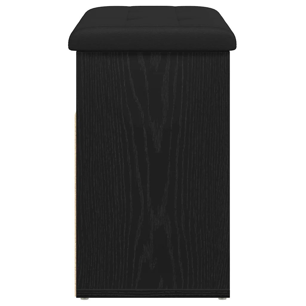 Panchina con contenitore Rovere Nero 62 x 32 x 50 cm 862990