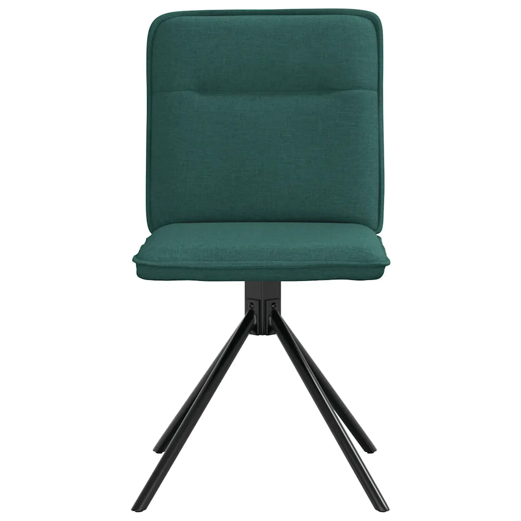 Sedie da Pranzo 4 pz in Tessuto Verde Scuro 3315337