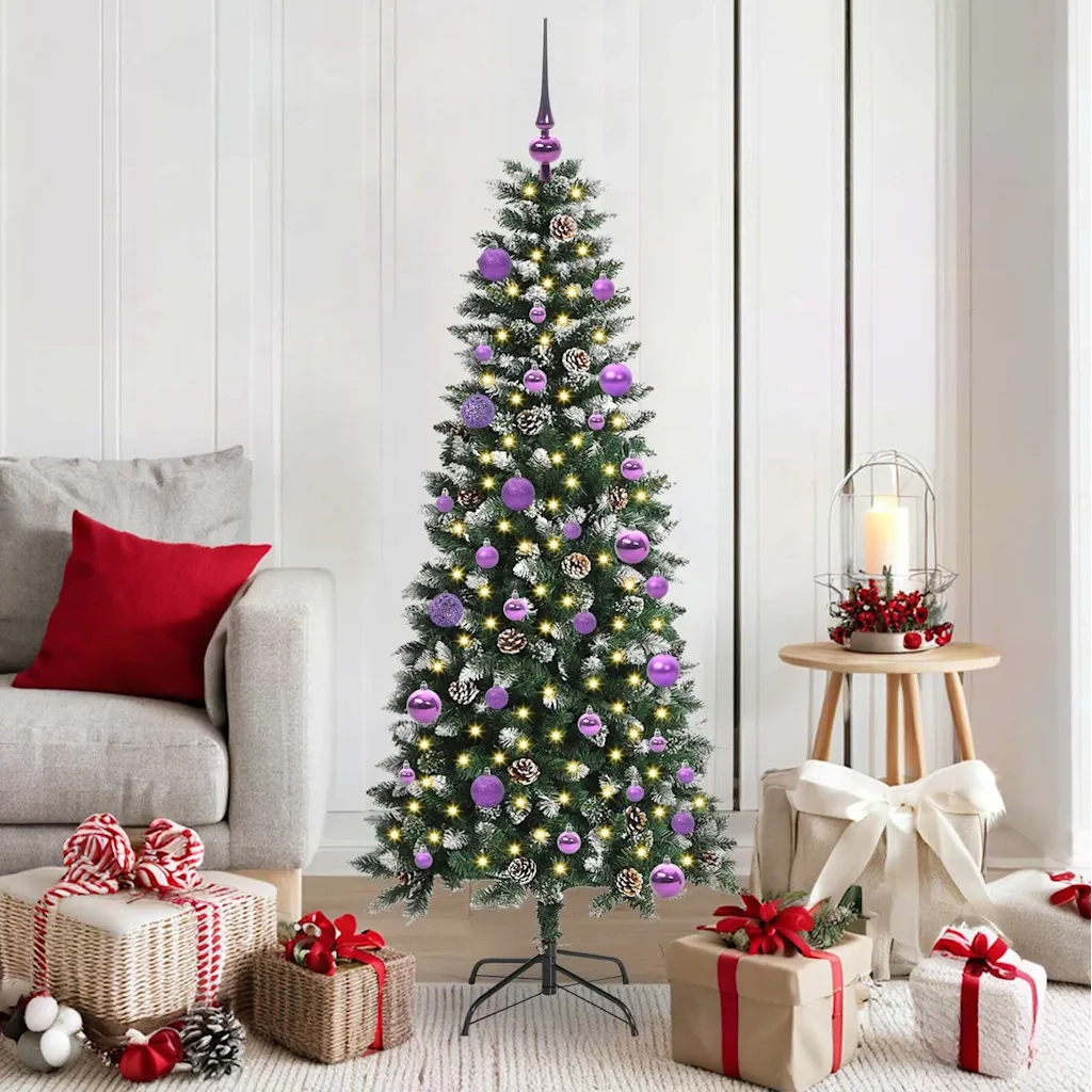 Albero di Natale | Decorazioni natalizie artificiale con 150 LED Verde 150 cm