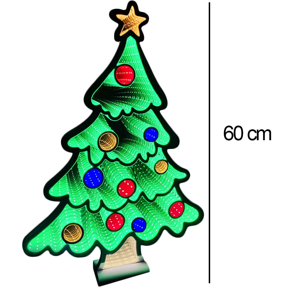 Albero di Natale Infinity 60cm Addobbo Luminoso Decorazione LED Natalizia