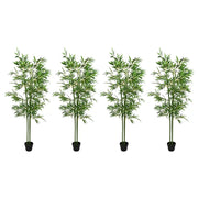 Albero di Bambù 4 pcs Verde 60 x 18 x 190 cm Tessuto e Bambù 42042060