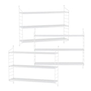 Set di 3 mensole modulari a 3 ripiani 50 x 60 x 15 cm bianco 03_0007107