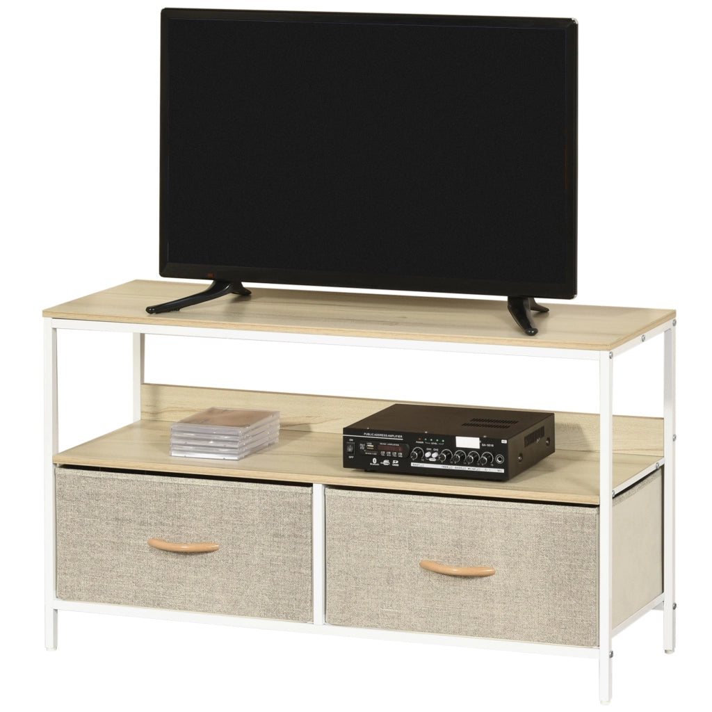 Mobile TV ¨C zephmum ¨C Grigio, Legno, Metallo, 2 Cassetti