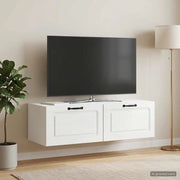 Mobile Porta TV da Muro Bianco Lucido 98 x 41 x 30 cm 899379