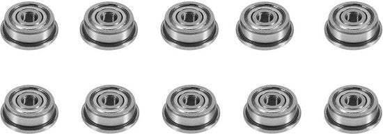 Lavaggi a rullo in acciaio inossidabile F623ZZ con flangia - 10 pezzi, 3x10x4 mm - per stampante 3D.