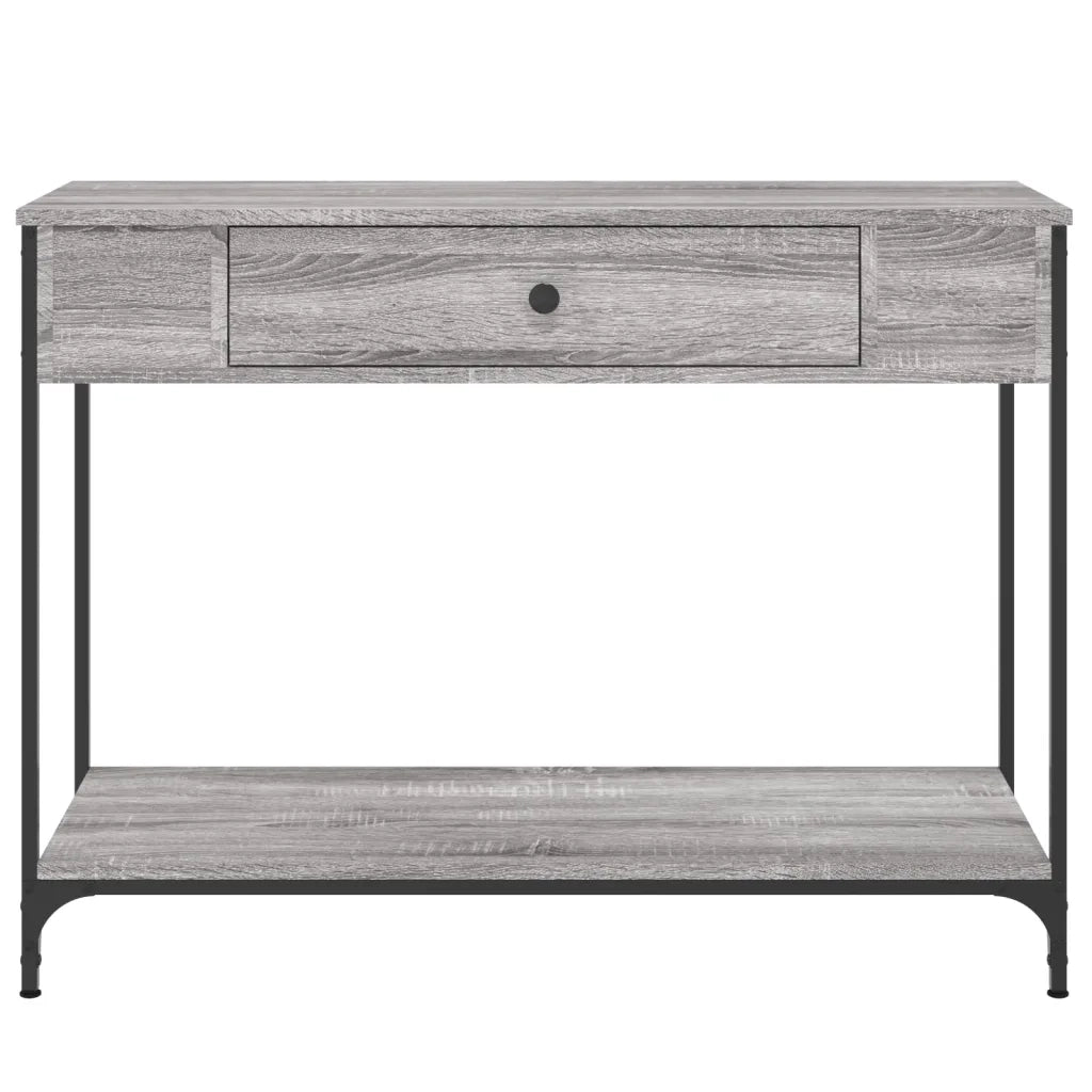 Tavolino Consolle Grigio Sonoma 100x34,5x75cm Legno Multistrato