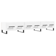 Mobile TV multimediale mensola TV credenza mobile TV sala da pranzo soggiorno camera da letto 150 x 36 x 30 cm legno ingegnerizzato bianco 02_0026016