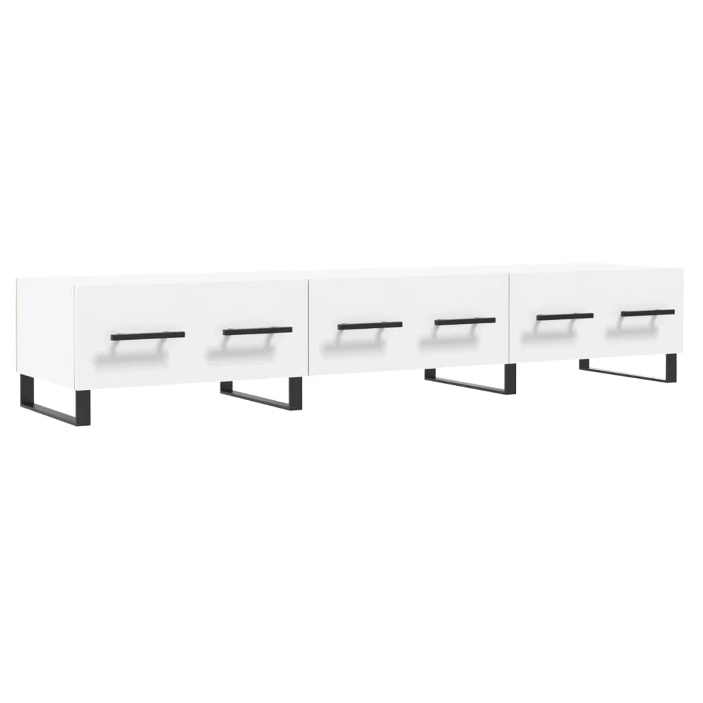 Mobile TV multimediale mensola TV credenza mobile TV sala da pranzo soggiorno camera da letto 150 x 36 x 30 cm legno ingegnerizzato bianco 02_0026016