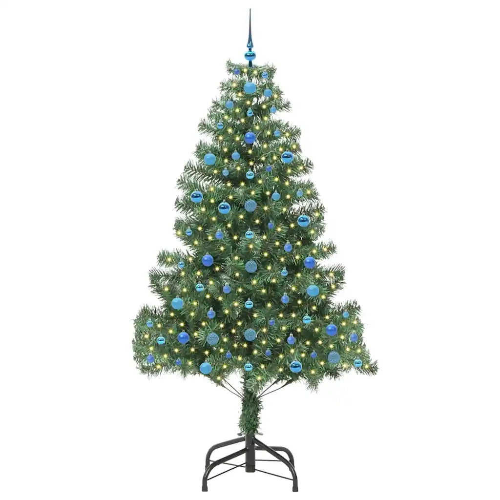 Albero di Natale con 300 LED con supporto-Luci decorative natalizie Verde 210 cm PVC 645047