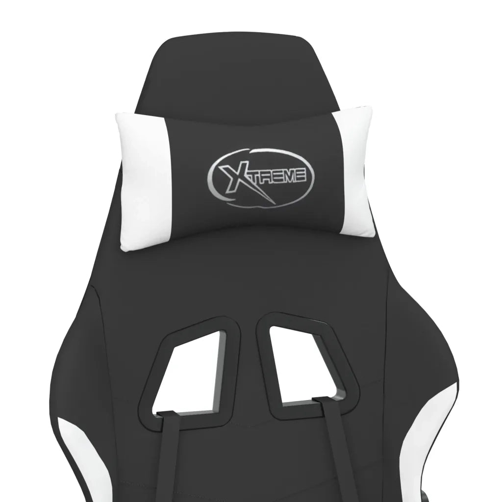 Sedia da Gaming Nero e Bianco in Tessuto cod mxl 77363