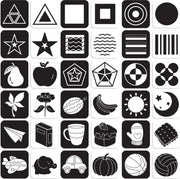 Set di flashcard per neonati - 18 pezzi - stimolazione visiva - nero e bianco colorato - sviluppo dell'infanzia - regalo ideale per bambini.