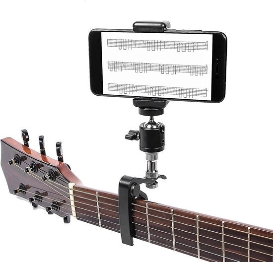 Sostegno universale per chitarra, chitarra elettrica, basso e ukulele Metallico