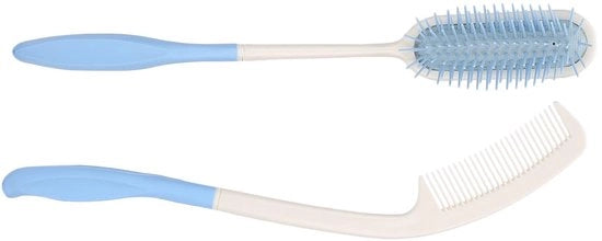 Spazzola per capelli per disabili - Spazzola per capelli ergonomico - Per comodità e comfort - Funzione massaggiante - Adatta a tutti con esigenze speciali