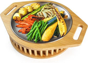 Piatto di riscaldamento per BBQ, grigliata e grigliata con supporto in acciaio inox