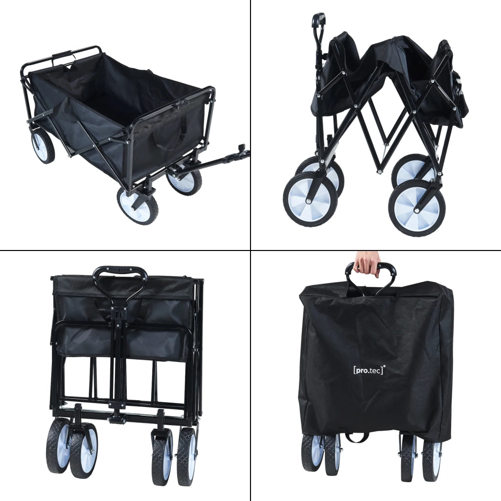 Carrello da giardino pieghevole portata 80 kg nero 03_0009218