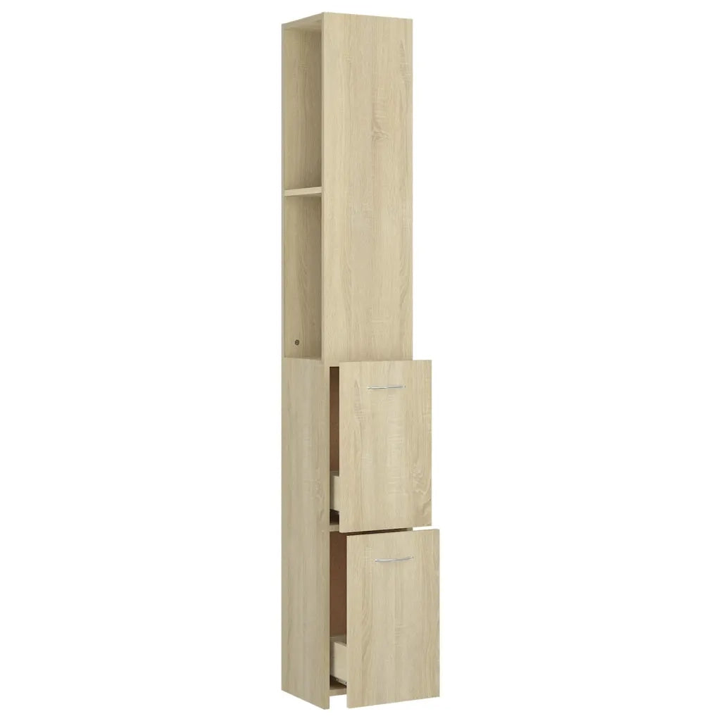 Armadietto Bagno | Armadio da bagno Rovere Sonoma 25x26,5x170 cm Legno Multistrato