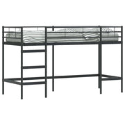 Struttura del letto loft per Bambini | Letto Infantile | Lettino Nero 90 x 190 cm Acciaio