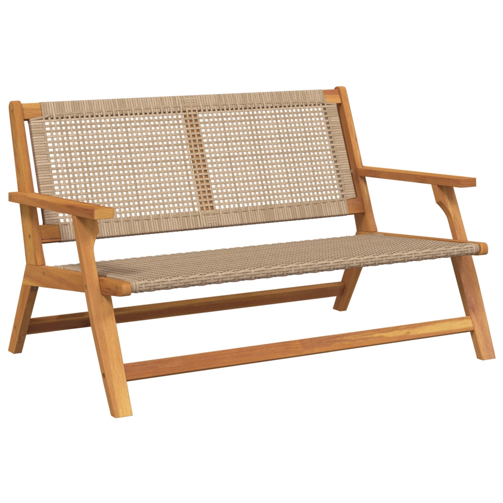 Panchina da Giardino Beige 122x76x73.5 cm Legno Massello di Acacia