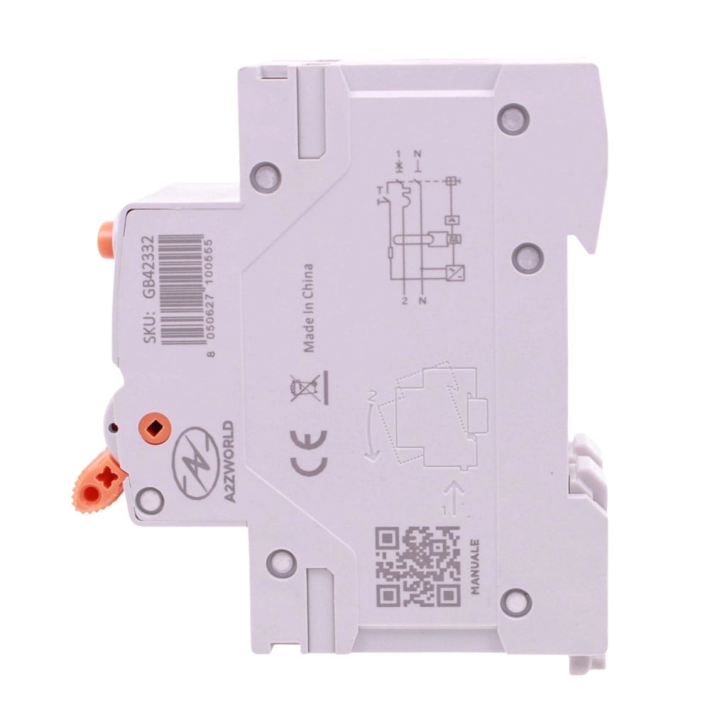 RCBO Interruttore Magnetotermico Differenziale Tipo B Curva C 1P+N 2M 6000A 30mA AC 230V IP20 Disponibili 16A 20A 25A 32A 40A (C32A)
