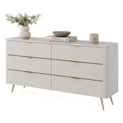 Madia Hali, Credenza 6 Cassetti, 163x38x81h cm Beige