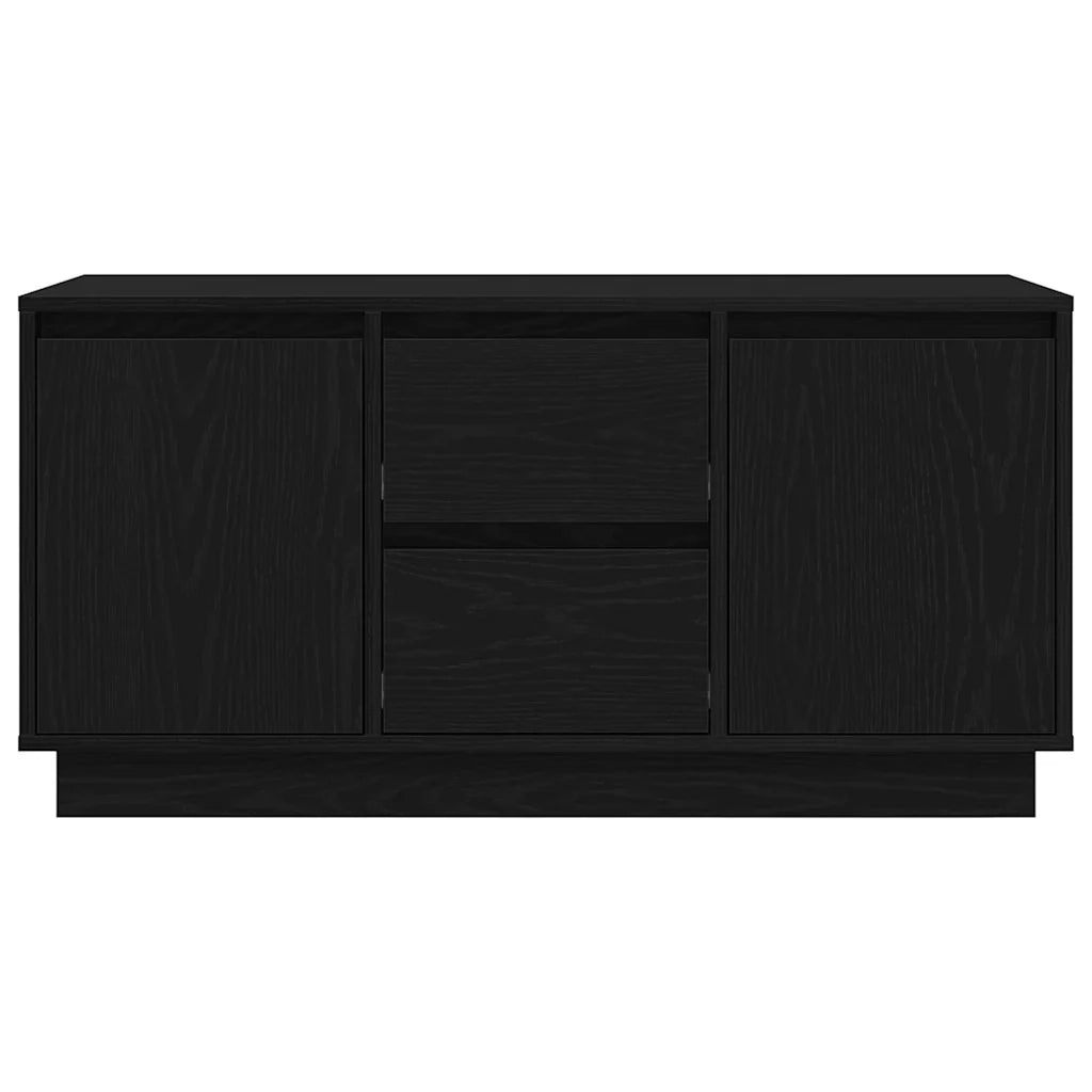 Elegante mobile porta TV con luci a LED e vano contenitore 100 x 41 x 50 cm realizzato in legno composito di rovere nero 02_0051618