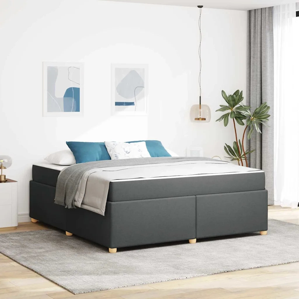 Struttura del letto Grigio scuro 180 x 200 cm Tessuto 3399371