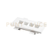 INCASSO HIVE BIANCO 4 LUCI ATTACCO GU10 MINI 27X12X4,5CM IN GESSO VERNICIABILE