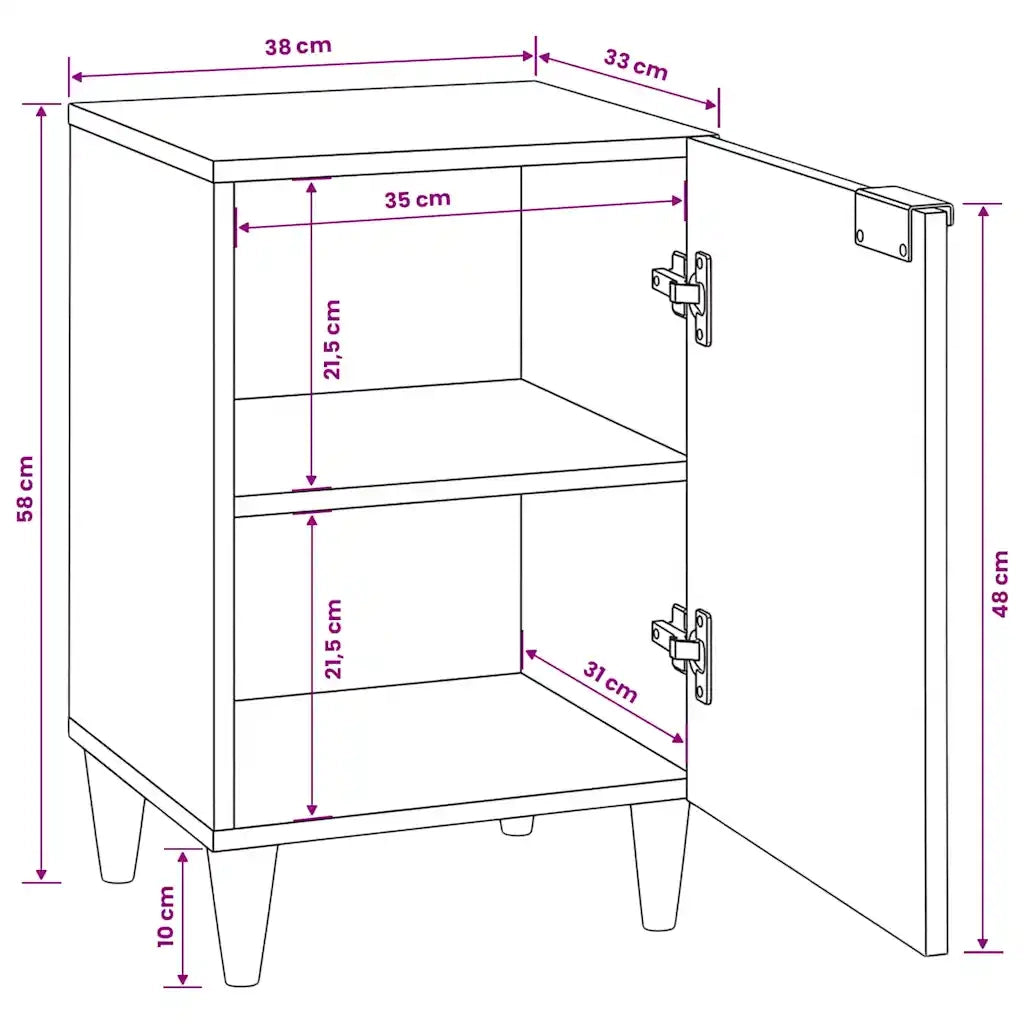 vidaXL Mobile da Bagno con lo scaffale Nero e Oro 38 x 33 x 58 cm