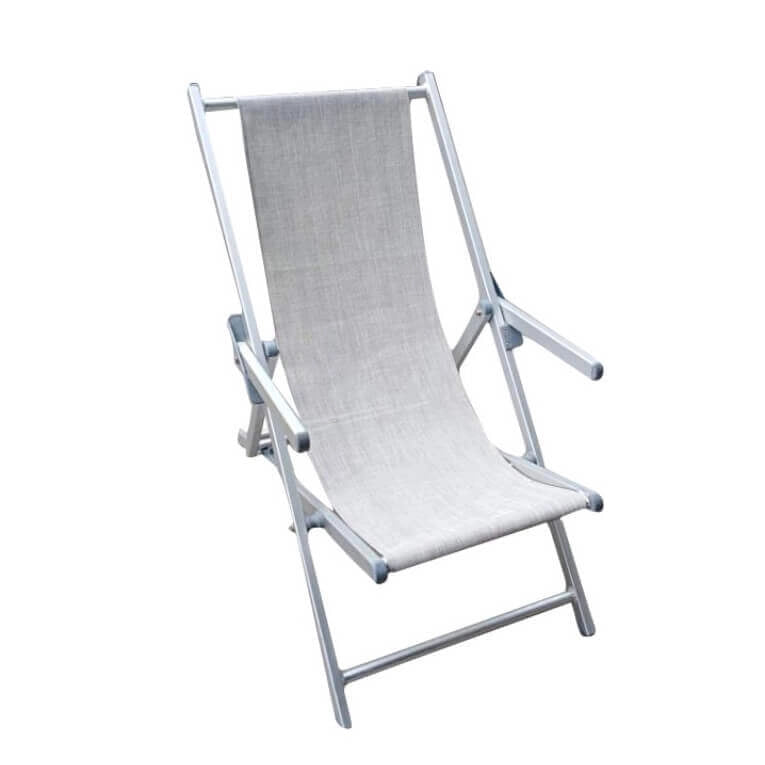 Sdraio mare prendisole Pieghevole in Alluminio Textilene cm 98x67 5x106 - BURT